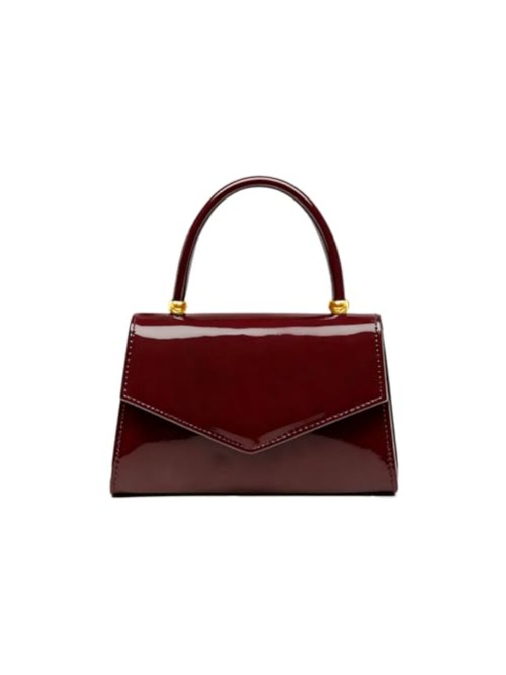 Women's Patent Leather Evening Clutch Purse Top Handle Bag Convertible